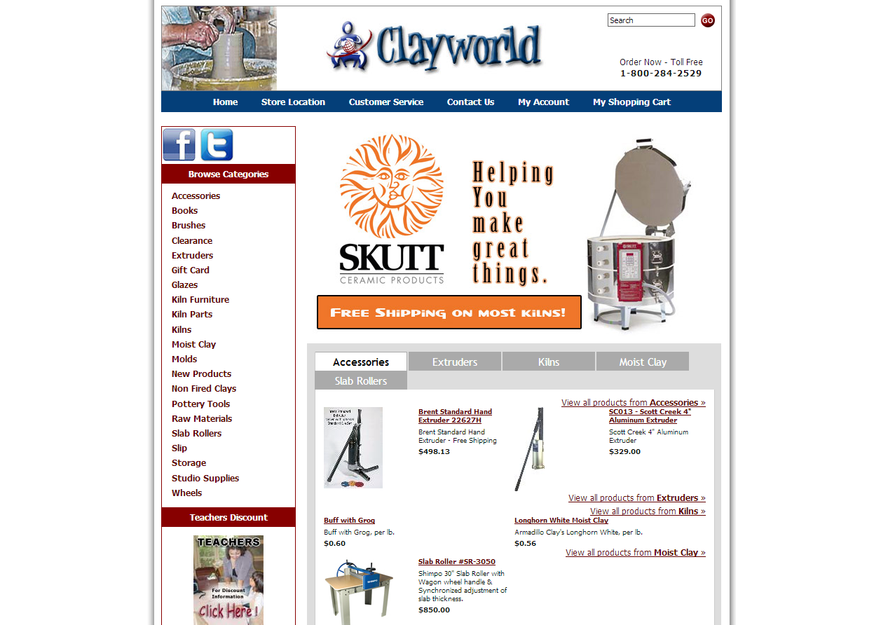 Old Clayworld website screenshot