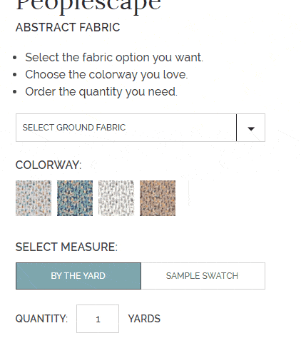 dropdown for fabrics on PrintSaveRepeat