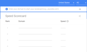 Google's Speed Score Feature