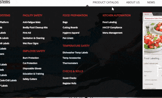 Mega Menu add-on screenshot