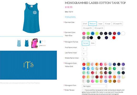 Monogram Live Preview add-on screenshot