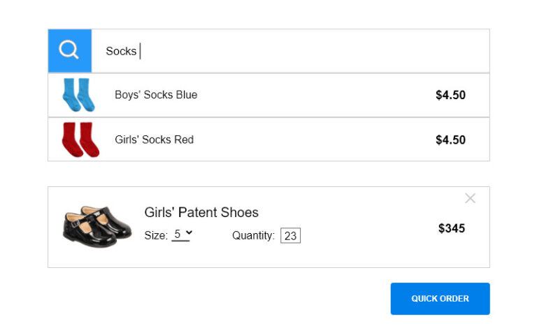 Quick Order Page