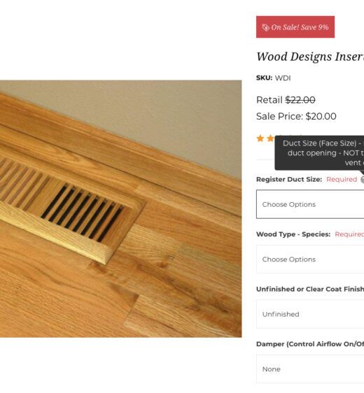 Product Option Tooltip add-on screenshot