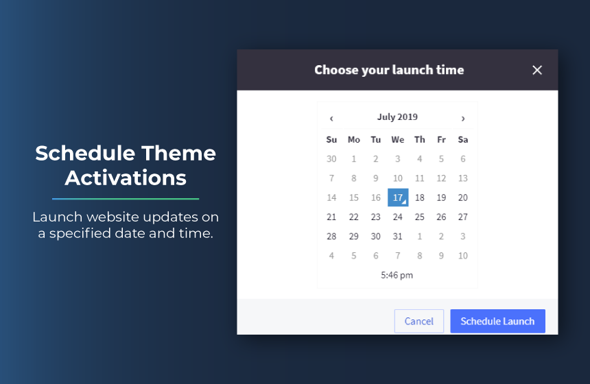 Schedule BigCommerce Theme Launches