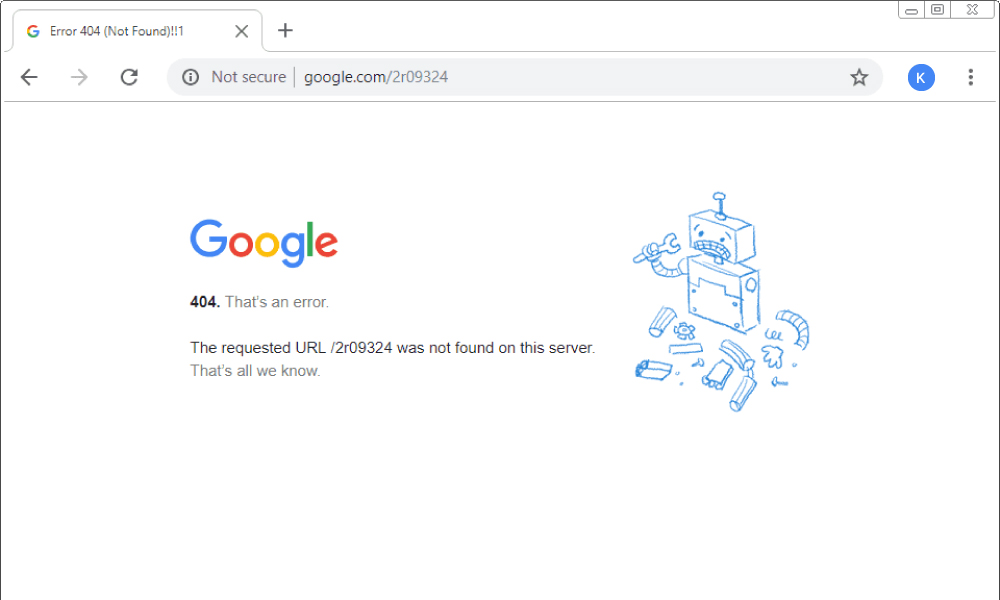 404 error
