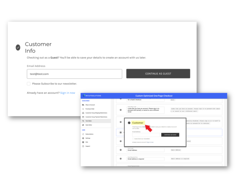 BigCommerce Checkout Text Editor