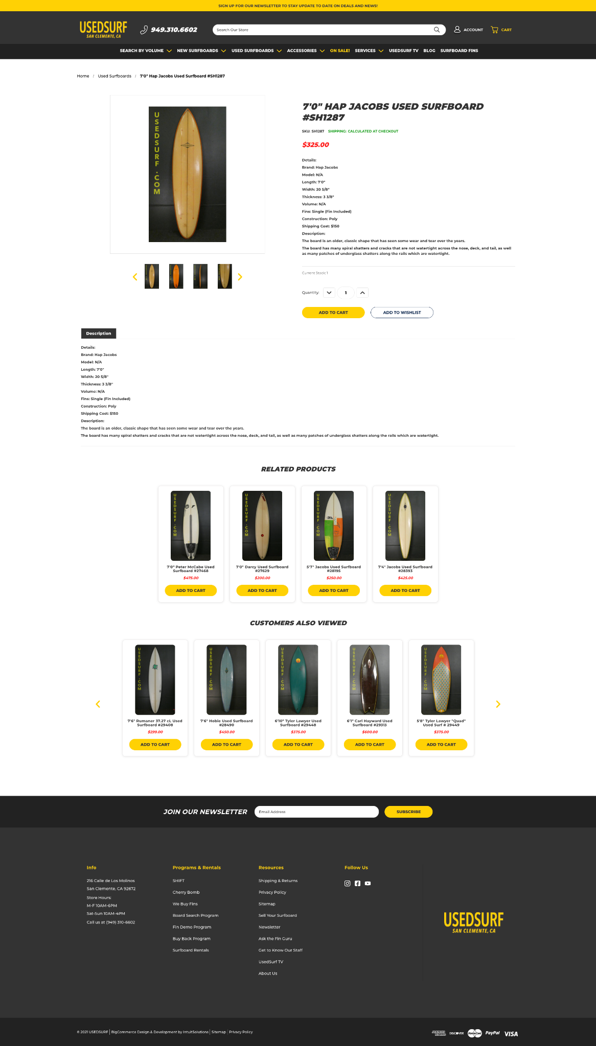 usedsurf.com product page