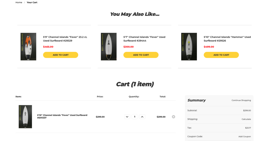 cart page upsell