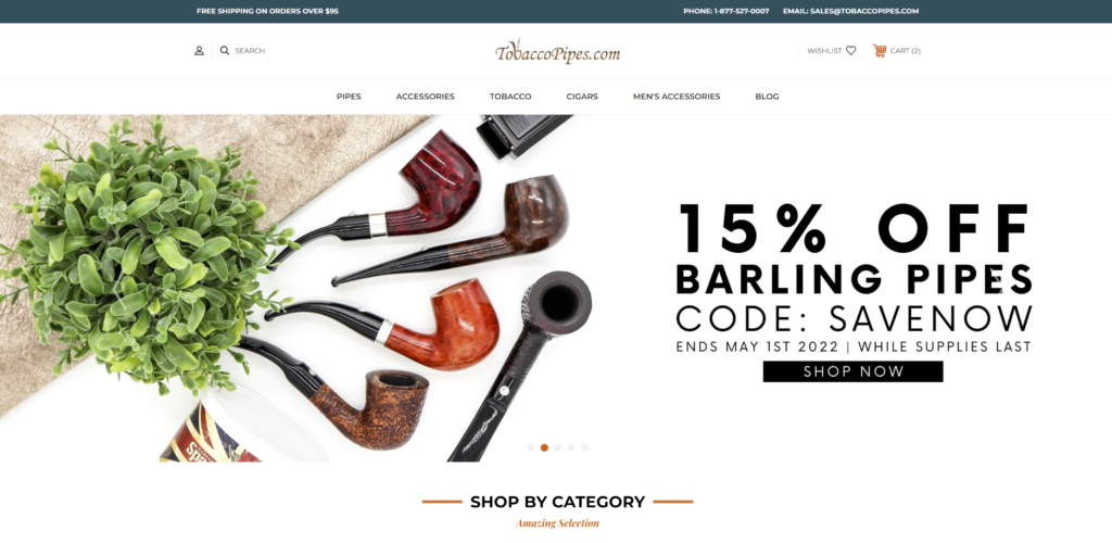 TobaccoPipes Homepage