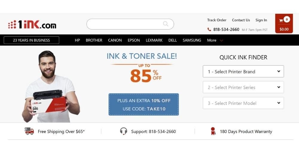 1ink.com Quick Ink Finder Tool