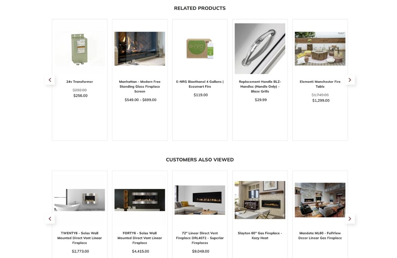 Related Products Carousel - AMSFireplace.com