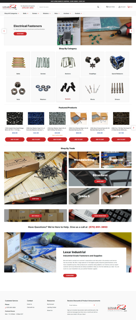 Homepage of Lexar Industrial