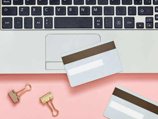 Laptop credit card jeans e-commerce