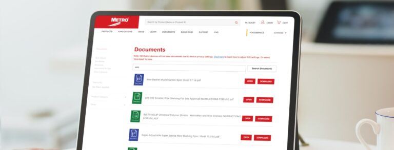Metro.com PDF Document Library on Laptop