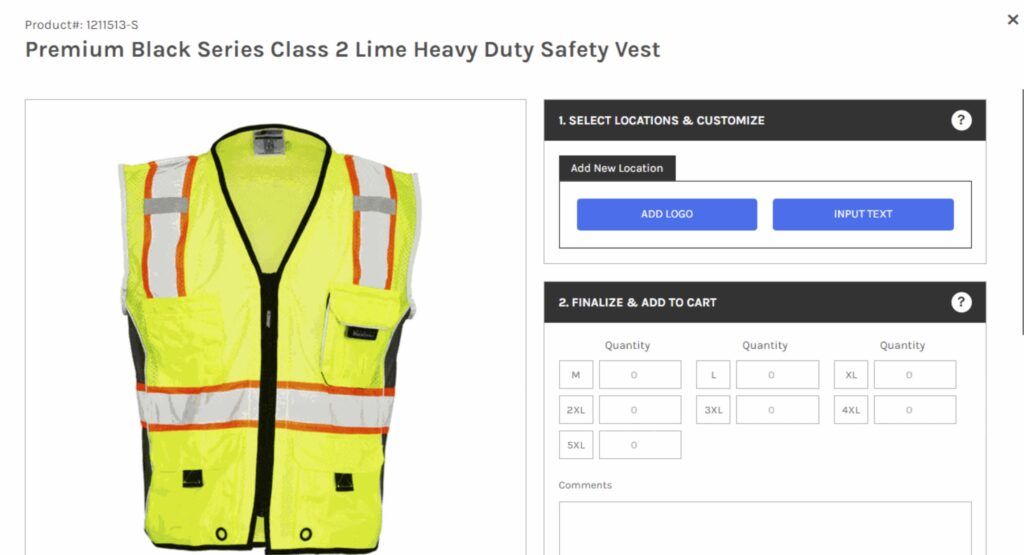 Safety Vest Personalization on BigCommerce
