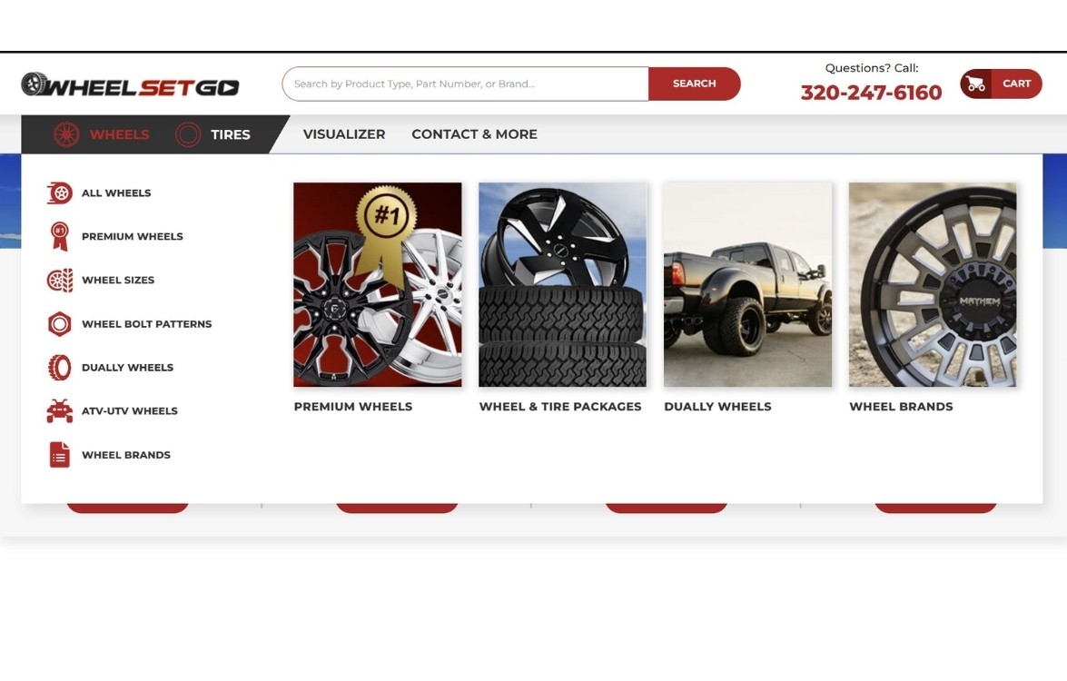 WheelSetGo.com Mega Menu