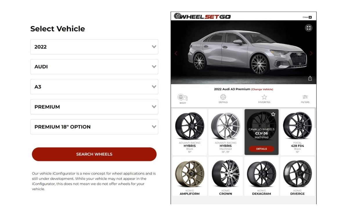 Vehicle Visualizer for WheelSetGo.com