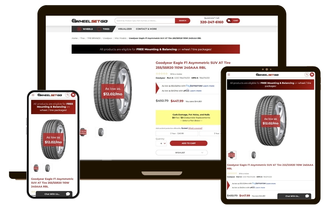 WheelSetGo.com product page