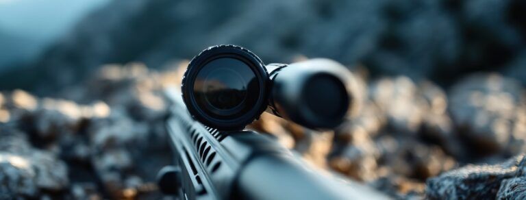 Rifle Scope on Rocky Terrain - Custom BigCommerce Checkout for Firearms Merchants