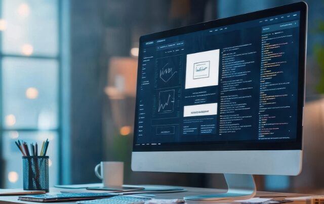 website displayed on a large screen - Shopify Technical SEO