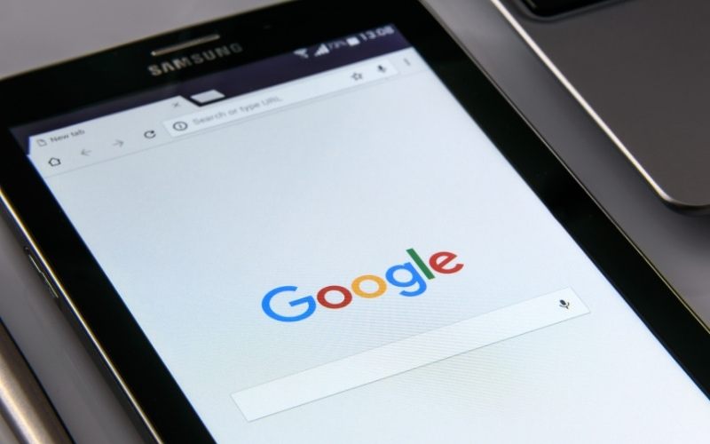 Google search screen on tablet - Shopify Technical SEO