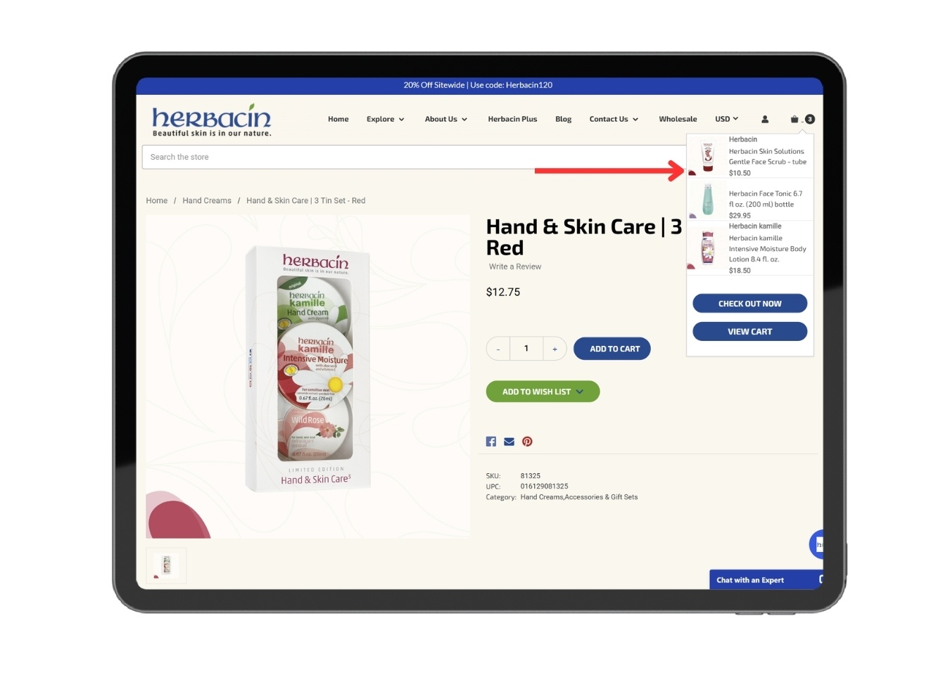 Cart preview dropdown - preview of items in cart - BigCommerce Design