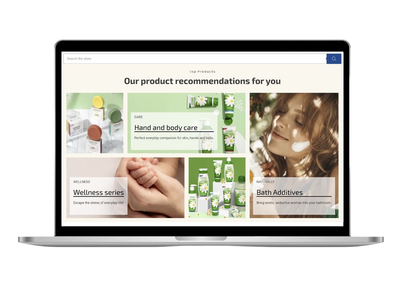 Visual CTAs on homepage - grid style - BigCommerce design