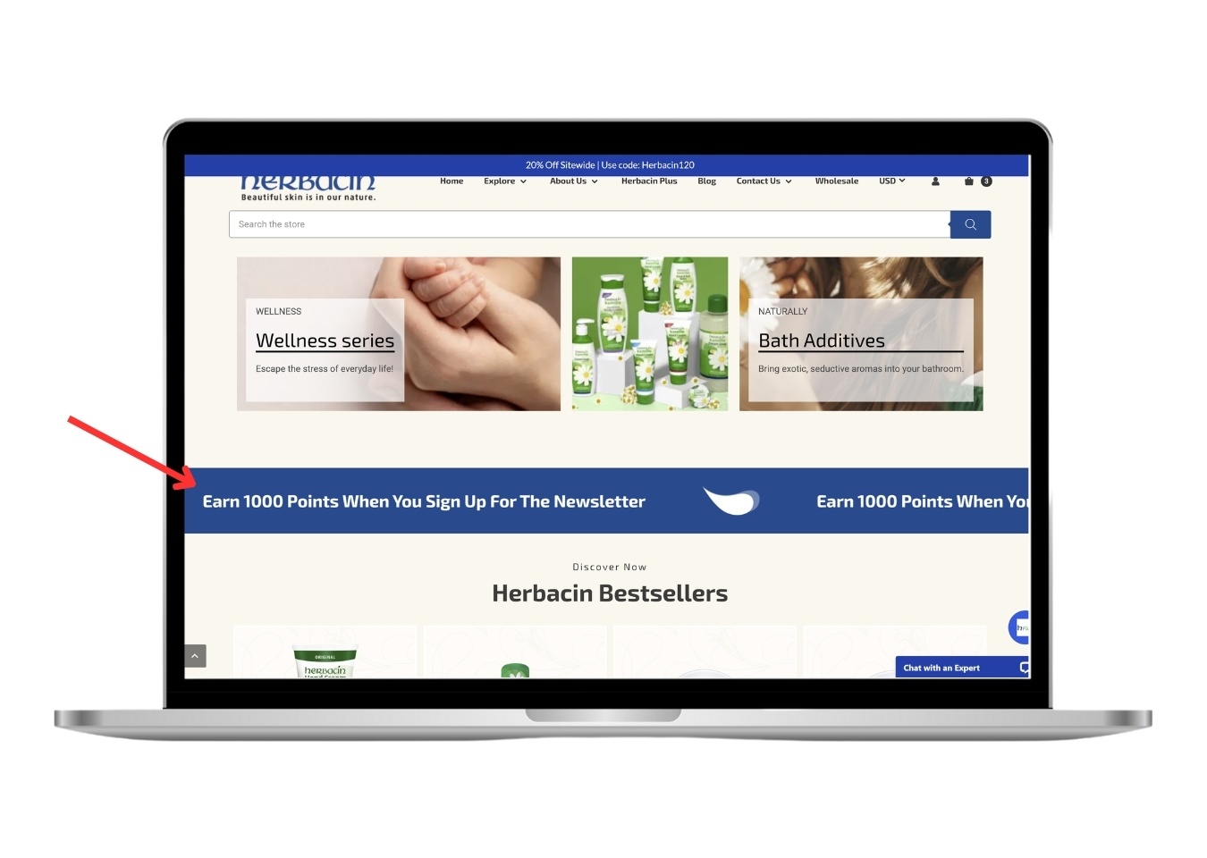 Ticker Tape Style CTA Banner - BigCommerce Design